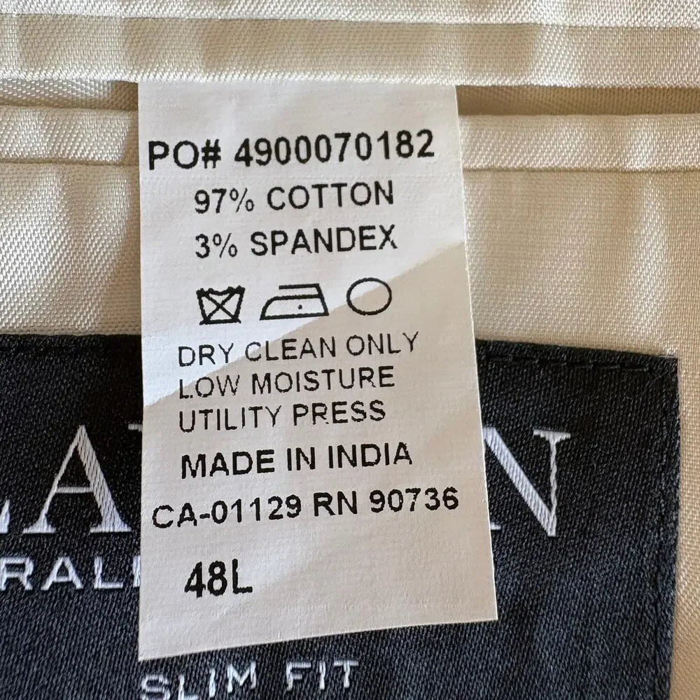 Ralph Lauren Black Label Cream Colored Slim Fit Sport Jacket - Men's 48L
